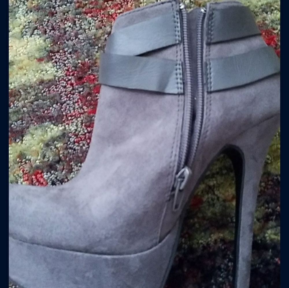 Grey Platform Booties - Picture 6 of 6